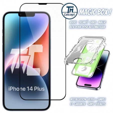 Apple iPhone 14 Plus - Verre trempé Intégral Magic - Noir - TM-Concept®