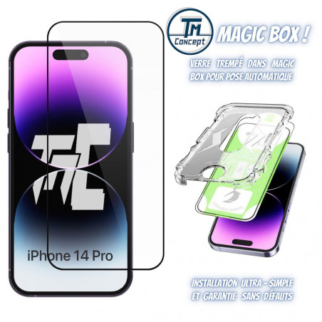 Apple iPhone 14 Pro - Verre trempé Intégral Magic - Noir - TM-Concept®