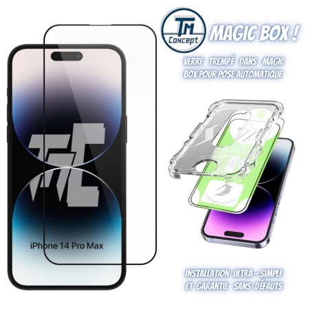 Apple iPhone 14 Pro Max - Verre trempé Intégral Magic - Noir - TM-Concept®