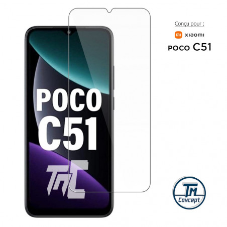 Xiaomi Poco C51 - Verre trempé TM Concept® - Gamme Standard Premium - image couverture Xiaomi Poco C51 - Verre trempé TM Concept® - Gamme Standard Premium - image couverture