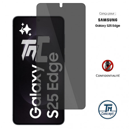 Samsung Galaxy S25 Edge - Verre trempé Anti-Espions - TM Concept® gamme Privacy - image couverture