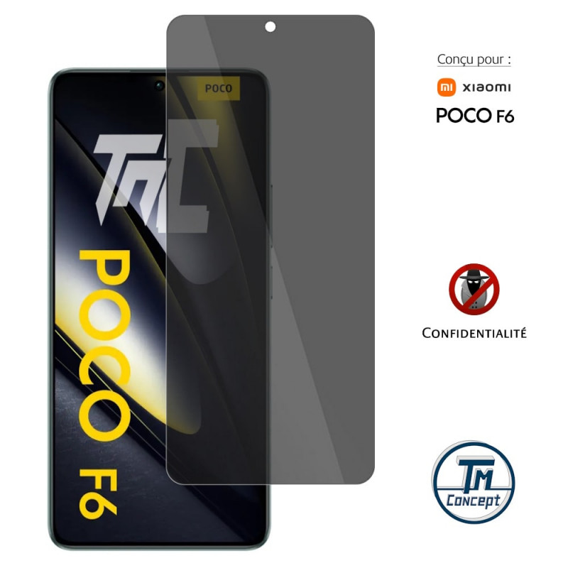 Xiaomi Poco F6 - Verre trempé Anti-Espions - TM Concept® gamme Privacy - image couverture