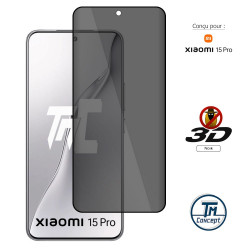 Xiaomi 15 Pro - Verre trempé 3D Privacy (teinté anti-espion) - TM Concept® - image couverture
