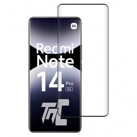 Xiaomi Redmi Note 14 Pro - Verre trempé 3D incurvé - Noir - TM-Concept® - image principale