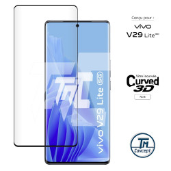 Vivo V29 Lite - Verre trempé 3D incurvé - Noir - TM-Concept® - image couverture