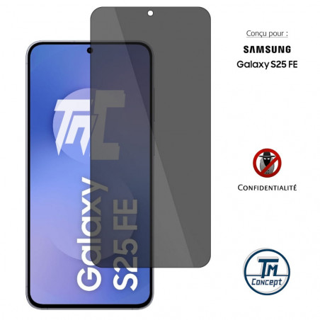 Samsung Galaxy S25 FE - Verre trempé Anti-Espions - TM Concept® gamme Privacy - image couverture