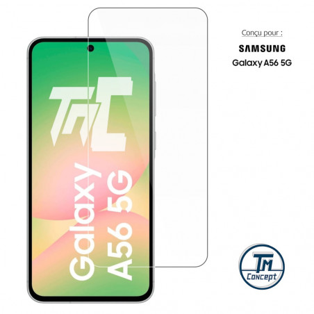 Samsung Galaxy A56 5G- Verre trempé Standard Premium - Protection écran (Transparent) - TM-Concept® - image couverture