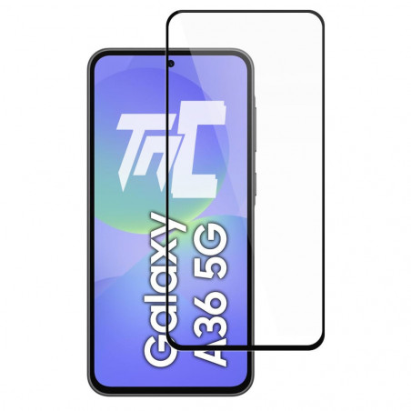 Samsung Galaxy A36 5G - Verre trempé intégral Protect - Noir - TM-Concept® - image principale