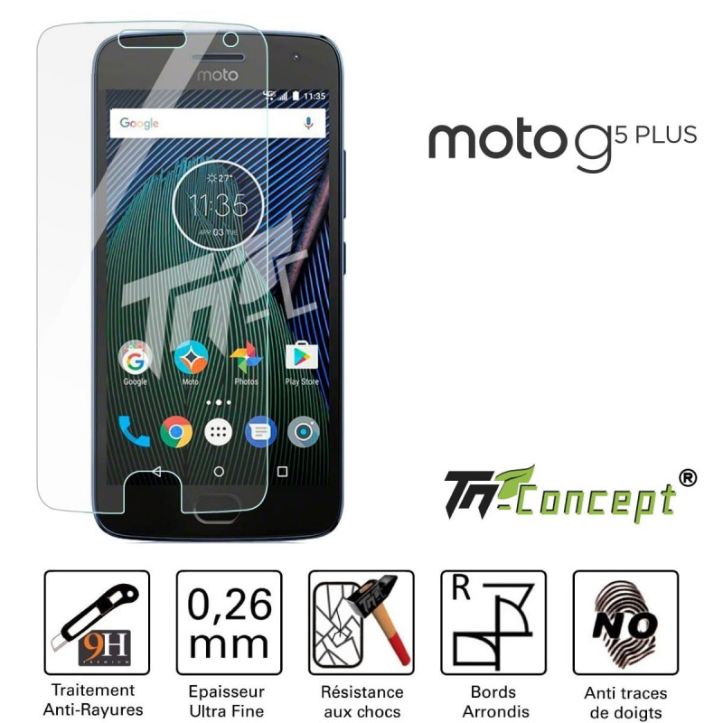 Motorola Moto G5 Plus - Vitre de Protection Crystal - TM Concept®