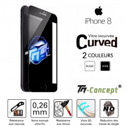 Apple iPhone 8 - Vitre de Protection 3D Curved - TM Concept®