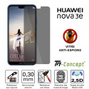 Huawei Nova 3e - Verre trempé Anti-Espions - TM-Concept®