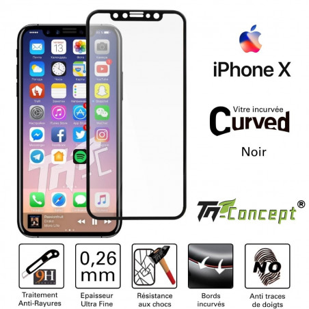 Apple iPhone X - Vitre de Protection 3D Curved - TM Concept®
