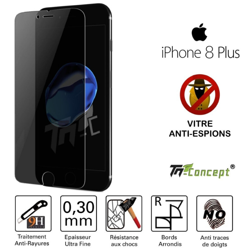Apple iPhone 8 Plus - Vitre  de Protection Anti-Espions - TM Concept®