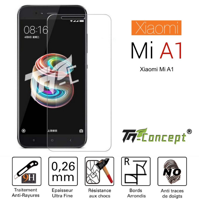Xiaomi Mi A1 - Vitre de Protection Crystal - TM Concept®