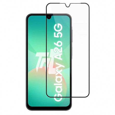 Samsung Galaxy A26 - Verre trempé intégral Protect - Noir - TM-Concept® - image principale
