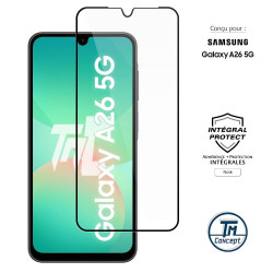 Samsung Galaxy A26 - Verre trempé intégral Protect - Noir - TM-Concept® - image couverture