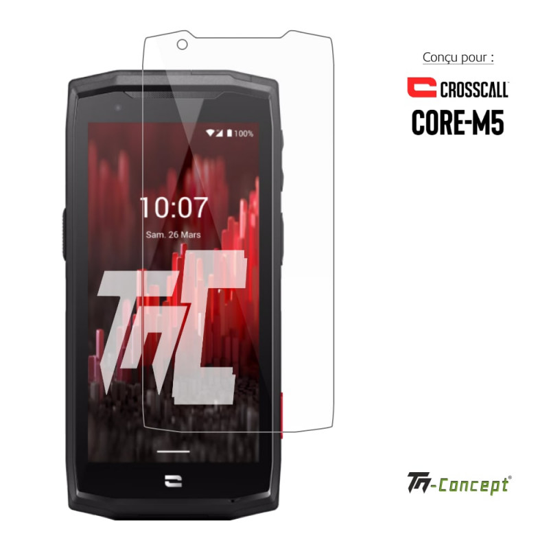Crosscall Core M5 - Verre trempé Standard Premium - Protection écran (Transparent) - TM-Concept® - image couverture