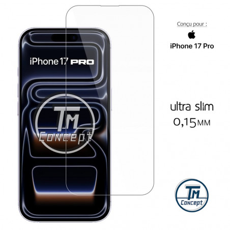 Apple iPhone 17 Pro - Verre trempé Ultra Slim 0,15mm - TM-Concept®