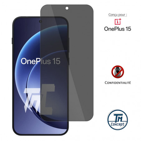 OnePlus 15 - Verre Trempé Anti-Espion - gamme Privacy TM-Concept®