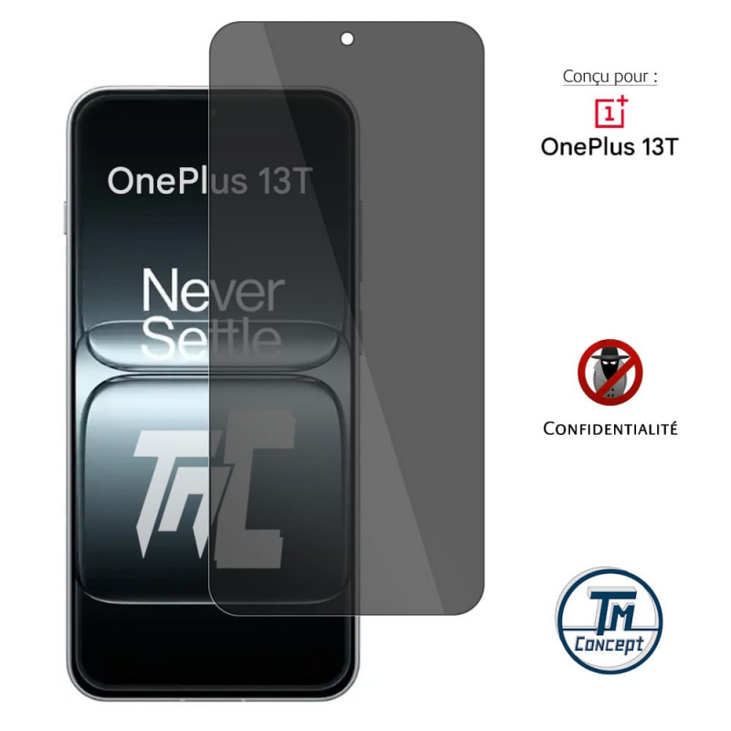 OnePlus 13T - Verre Trempé Anti-Espion - gamme Privacy TM-Concept® - image couverture