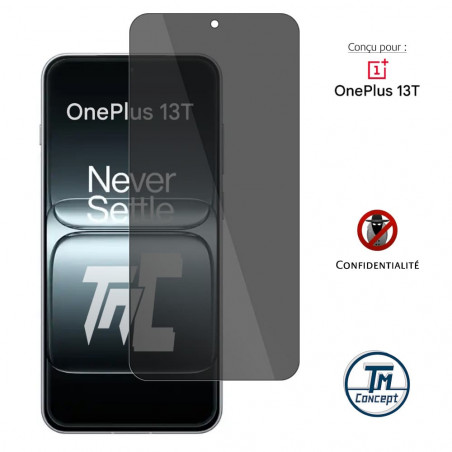 OnePlus 13T - Verre Trempé Anti-Espion - gamme Privacy TM-Concept®