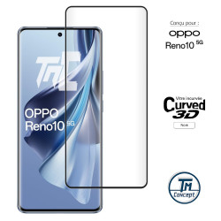 Oppo Reno 10 5G - Verre trempé 3D incurvé - Noir - TM-Concept® - image couverture