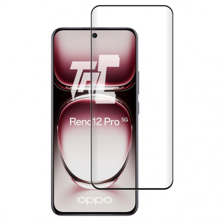 Oppo Reno 12 Pro 5G - Verre trempé 3D incurvé - Noir - TM-Concept® - image principale
