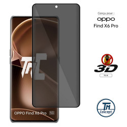 Oppo Find X6 Pro - Verre trempé 3D Privacy (teinté anti-espion) - TM-Concept® - image couverture