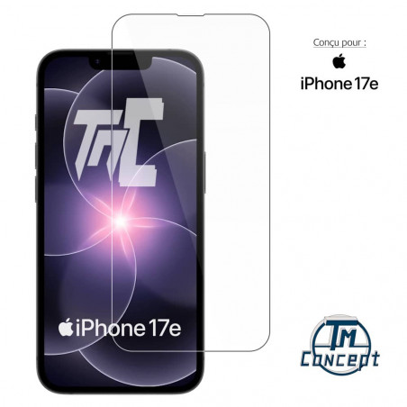 Apple iPhone 17e - Verre trempé Standard Premium - Protection écran (Transparent) - TM-Concept® - image principale
