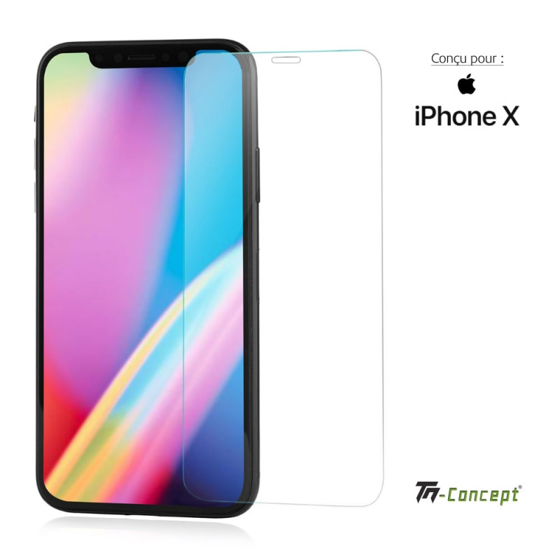Apple iPhone X - Verre trempé TM-Concept® - Gamme Standard Premium - image couverture