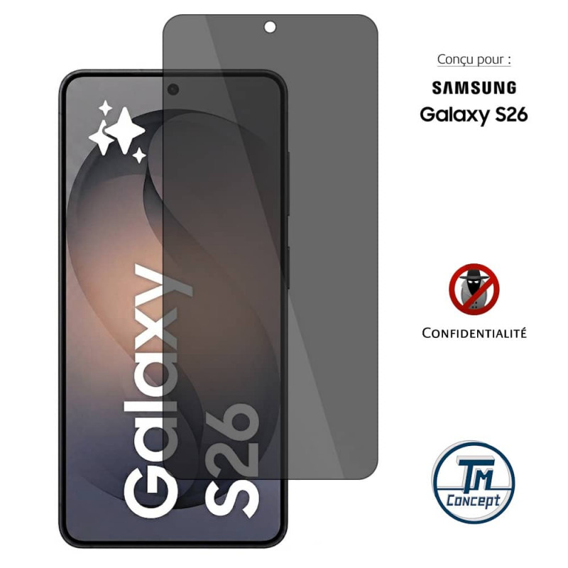 Samsung Galaxy S26 - Verre Trempé Anti-Espion - gamme Privacy TM-Concept® - image couverture
