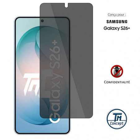 Samsung Galaxy S26 Plus - Verre Trempé Anti-Espion - gamme Privacy TM-Concept®