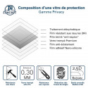 Samsung Galaxy S26 Plus - Verre trempé teinté intégral - Noir - TM-Concept® - gamme Intégral Privacy