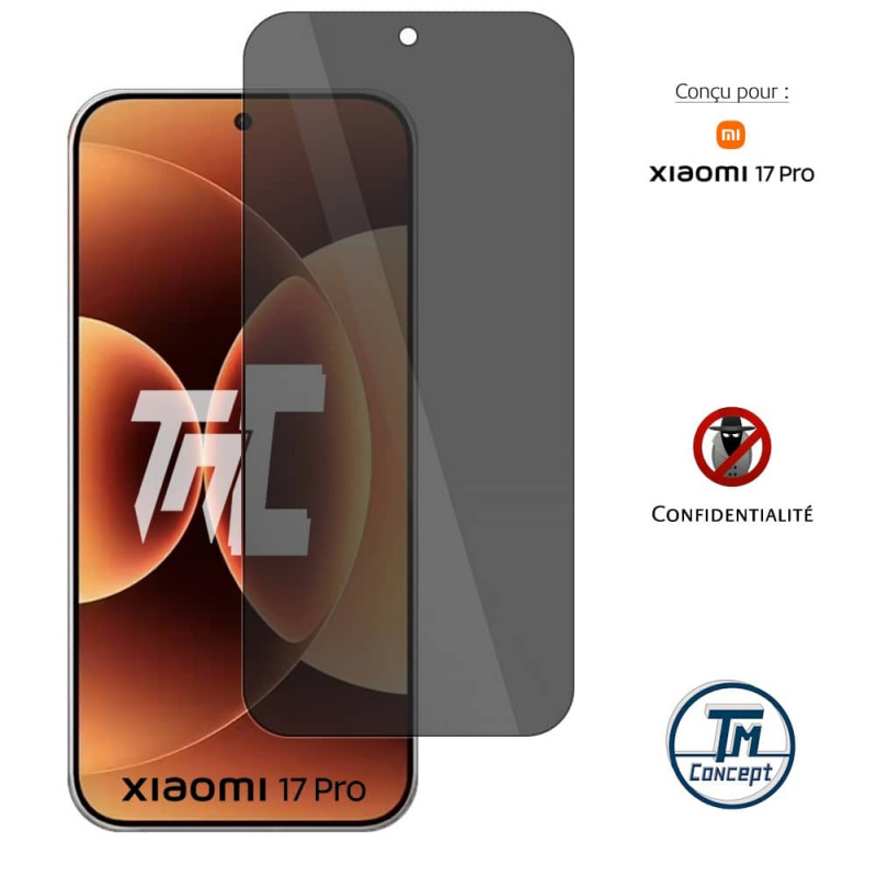 Xiaomi 17 Pro - Verre Trempé Anti-Espion - gamme Privacy TM-Concept® - image couverture