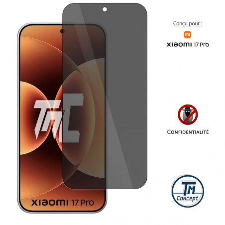 Xiaomi 17 Pro - Verre Trempé Anti-Espion - gamme Privacy TM-Concept®