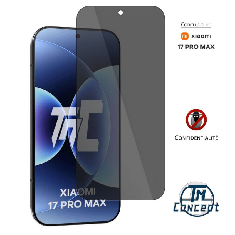 Xiaomi 17 Pro Max - Verre Trempé Anti-Espion - gamme Privacy TM-Concept® - image couverture