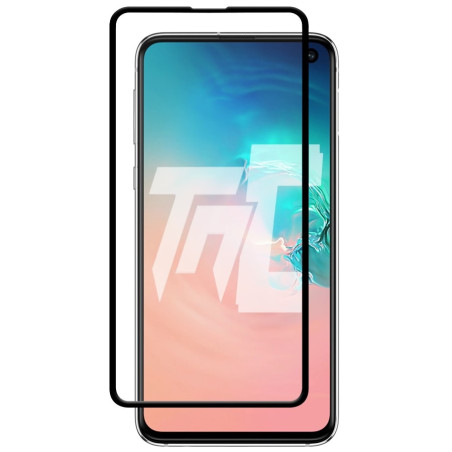 Samsung Galaxy S10e- Verre trempé intégral Protect Noir - adhérence 100% nano-silicone - TM-Concept® - image principale