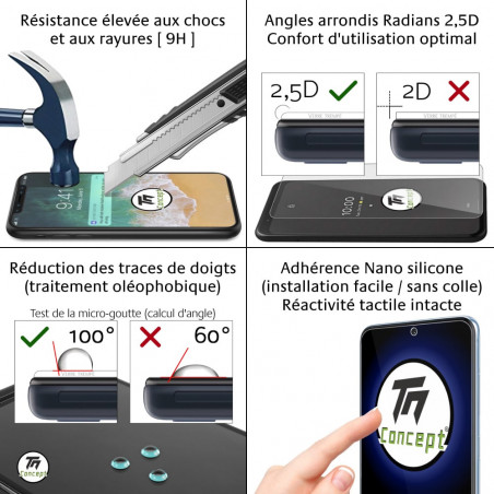 Samsung Galaxy Xcover 7 Pro - Verre trempé Standard Premium - Protection écran (Transparent) - TM-Concept® - Caractéristiques
