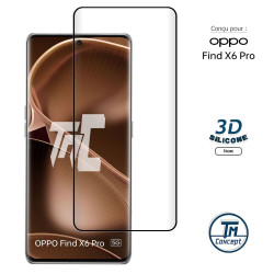 Oppo Find X6 Pro - Verre trempé incurvé 3D Silicone - TM-Concept® - image couverture
