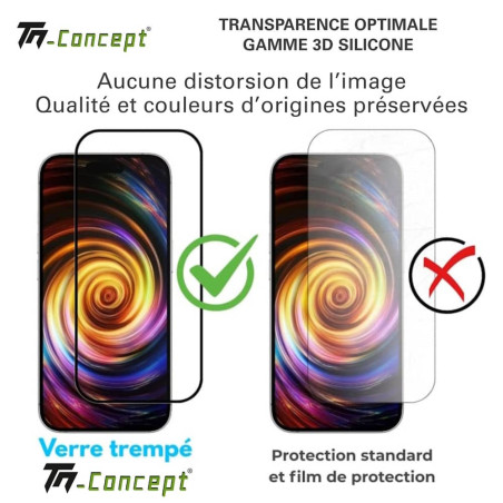 Oppo Find X7 Ultra - Verre trempé incurvé 3D Silicone - TM-Concept® - Transparence