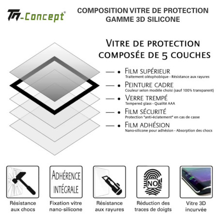 Oppo Find X7 Ultra - Verre trempé incurvé 3D Silicone - TM-Concept® - Composition