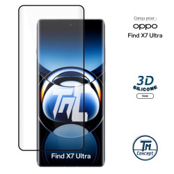 Oppo Find X7 Ultra - Verre trempé incurvé 3D Silicone - TM-Concept® - image couverture
