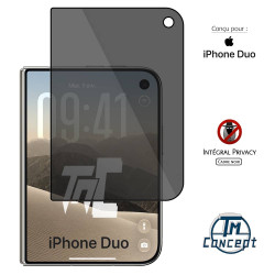 Apple iPhone Duo - Verre trempé teinté intégral - Noir - TM-Concept® - gamme Intégral Privacy - image couverture