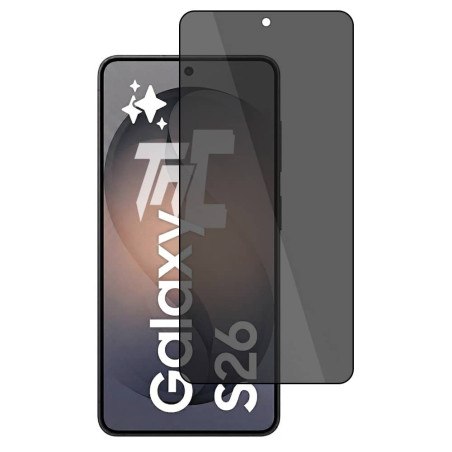 Samsung Galaxy S26 - Verre trempé teinté intégral - Noir - TM-Concept® - gamme Intégral Privacy - image principale