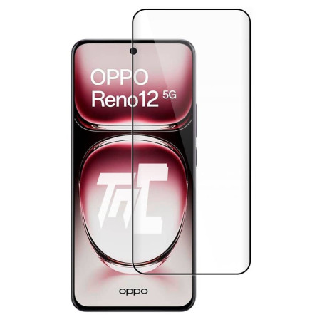 Oppo Reno 12 5G - Verre trempé 3D incurvé - Noir - TM-Concept® - image principale