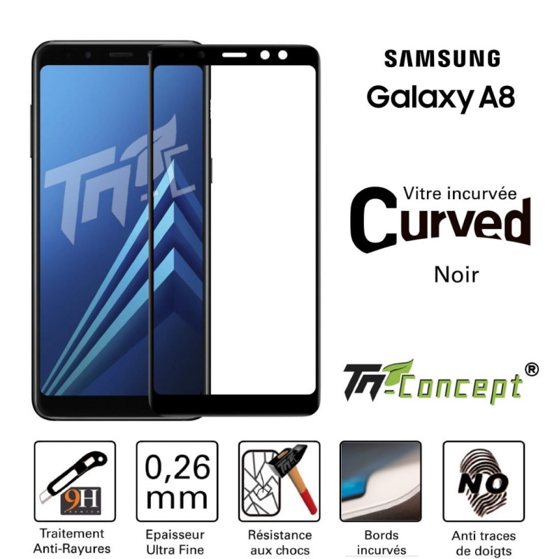 Samsung Galaxy A8 (2018) - Vitre de Protection 3D Curved - TM Concept®