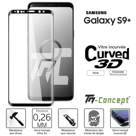 Samsung Galaxy S9 Plus - Vitre de Protection 3D Curved - TM-Concept®