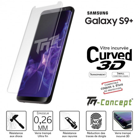 Samsung Galaxy S9 Plus - Vitre de Protection 3D Curved - TM-Concept®