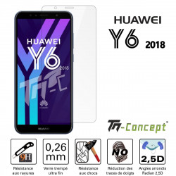 Huawei Y6 2018 - Vitre de Protection Crystal - TM Concept®