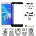 Asus Zenfone 3 Max ZC553KL - Verre trempé intégral avec cadre Noir - TM-Concept®